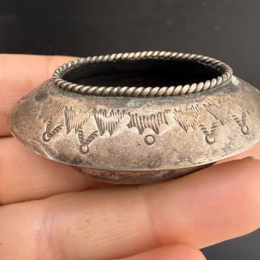 Vintage Gallup Sterling Silver Trinket Box Engraved Small No lid